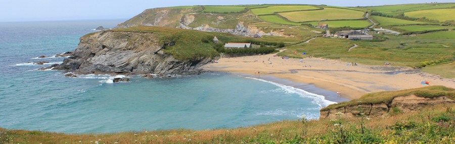 Church Cove, Ruth walking the SWCP in Cornwall