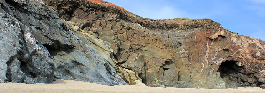 Porthleven Sands, rock formation on Ruth's coastal walk