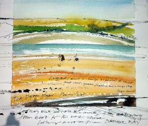 Padstow-Doom Bar - Tim Baynes painting for Ruth Livingstone