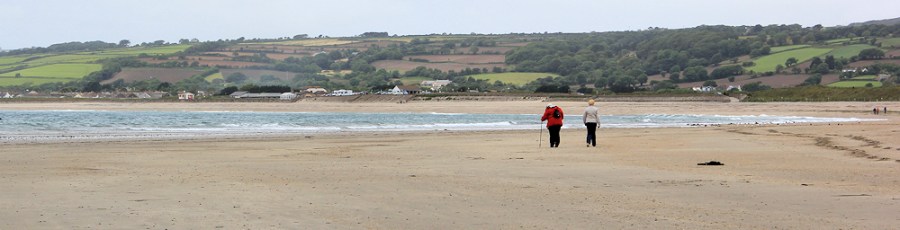 long Beach to Penzance, Ruth walking the Coast