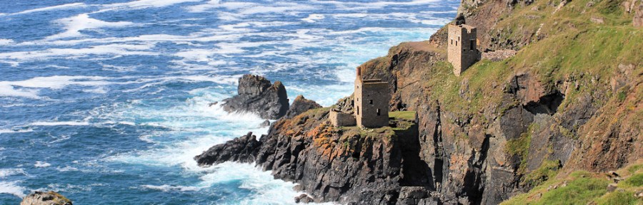 Old mine buildings on cliff, Botallack, Ruth Livingstone
