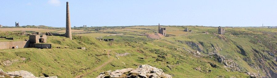 Mines, Botallack, Ruth walking the Cornish Coast