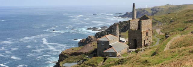 Engine House, Cornwall, Ruth walking the SWCP