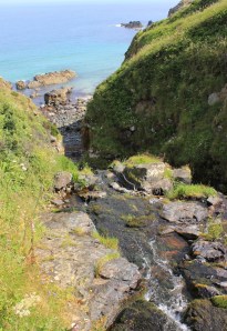 waterfall, Ruth's coastal walk, South West Coast Path, Cornwall