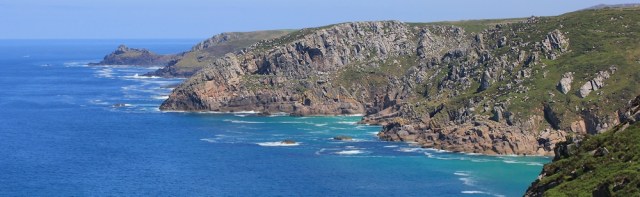Ruth walking the coast, Looking to Gurnard's head