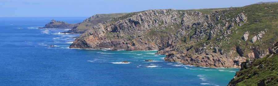 Ruth walking the coast, Looking to Gurnard's head