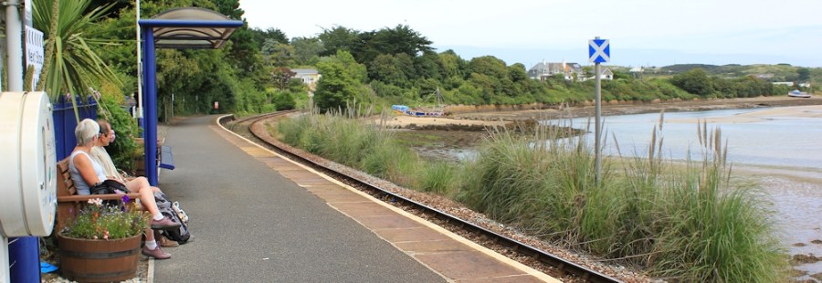 Lelant Station, Ruth walking the SWCP, Cornwall, Hayle