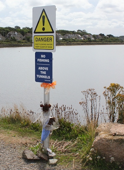 Danger Signs, East Quay, Hayle, Ruth walking around the coast