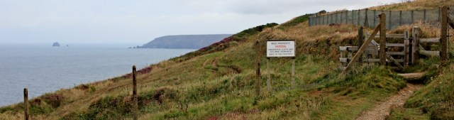 MOD property, Ruth walking the Cornish Coast, SWCP