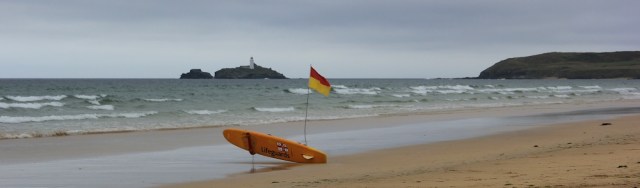 lifeguard flag, Hayle Towans beach, Ruth's coastal walk