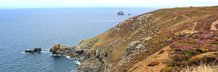 Agnes Head, Ruth walking the SWCP