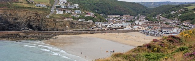 Portreath, Ruth on her coastal walk around the UK, Cornwall
