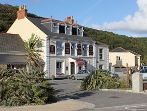 Portreath Arms, Ruth on her coastal walk in Cornwall