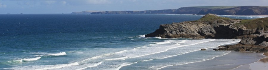 looking up the coast, from Newquay, Ruth's coast walking