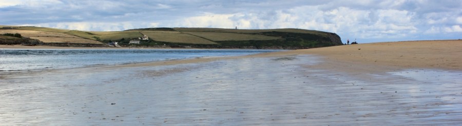wide sand, Padstow, Ruth walking the coast