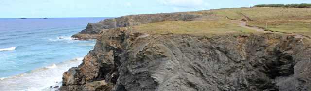 walking across top of cliffs, North Cornwall, Ruth's coastal walk