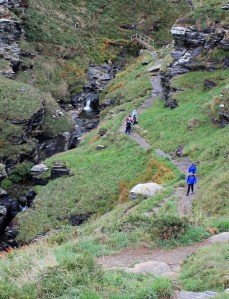  Rocky Valley, Ruth on the South West Coast Path, near Tintagel