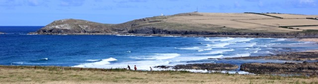 Looking across to Dinas Head, Ruth's coastal walk, SWCP