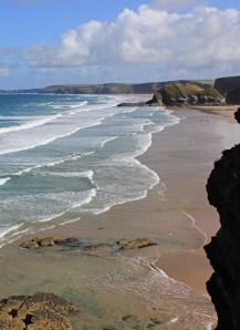  Looking down toWhipsiderry Beach, Newquay, Ruth's coastal walk