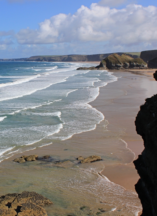 Looking down toWhipsiderry Beach, Newquay, Ruth's coastal walk