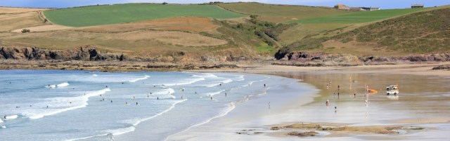 Polzeath Beach, Cornwall, Ruth on SWCP