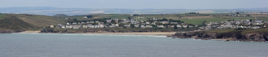 Hayle Bay, near Padstow, Ruth walking the coast, Cornwall
