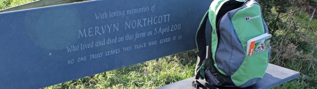 Slate bench to Mervyn Northcott, SWCP, Dizzard, Cornwall