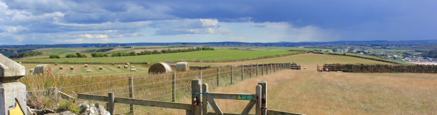 rain storm over Padstow, Ruth's coastal walking