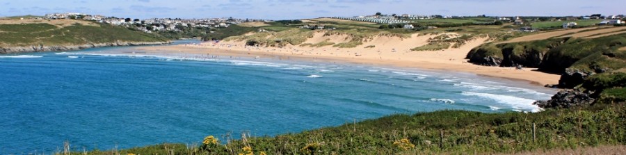 Newquay, Ruth walking around the coast