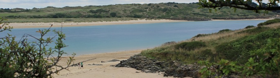 St George's Cove, Ruth walking towards Padstow