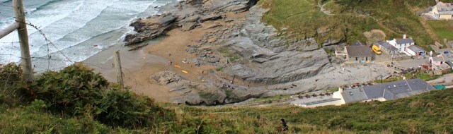 19 precipitous climb down into Trebarwith Strand, Ruth Livingstone