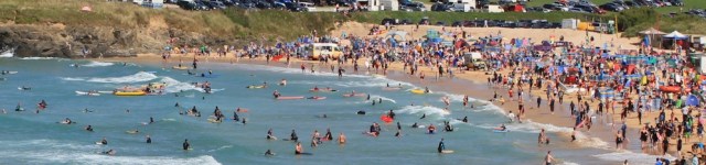 Harlyn Bay, Ruth on her coastal walk, SWCP