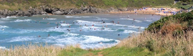 Porthcothan Beach, Ruth in North Cornwall