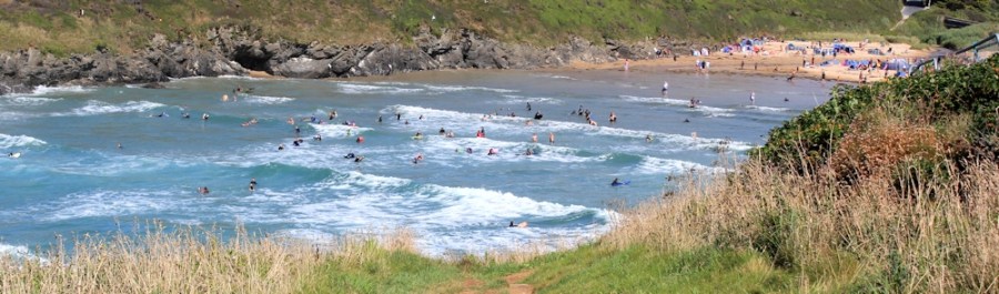 Porthcothan Beach, Ruth in North Cornwall