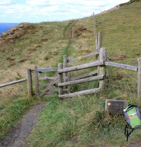 Optional route to Fire Beacon, Ruth walking around the coast of Cornwall