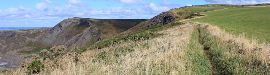easy walking, Ruth on South West Coast Path, north Cornwall