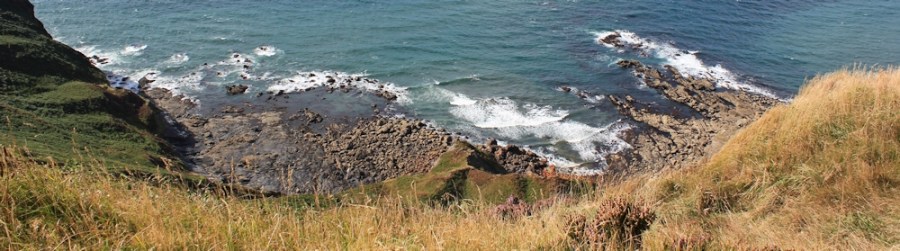 Rocks below, SWCP, Ruth in north Cornwall