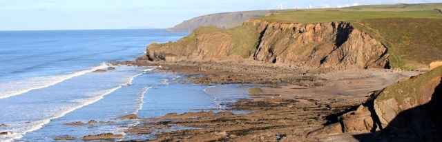 12 down to Northcott Mouth, Ruth's coastal walk on the SWCP, near Bude