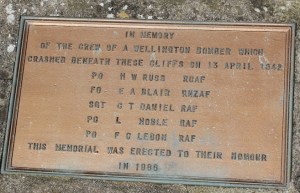 13 memorial to bomber crash, Windbury Point, Ruth's coast walking