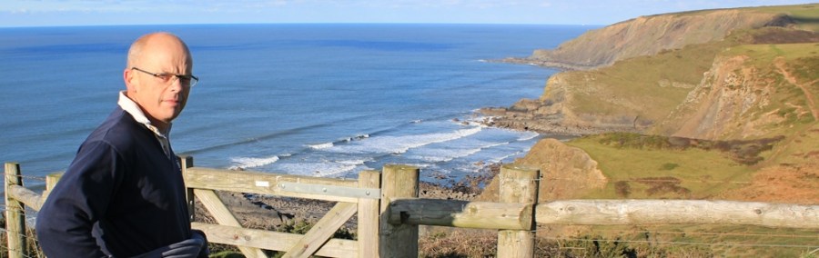 Warren Point, heading north of Bude, Ruth on SWCP