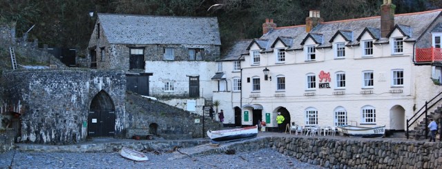  Red Lion Hotel and hubby, Ruth in Clovelly
