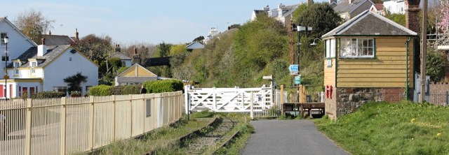  Instow railway crossing, Ruth on the Tarka Trail