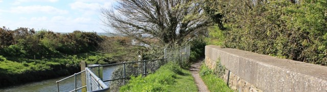 path River Caen, Ruth walking the coast, Braunton, Devon