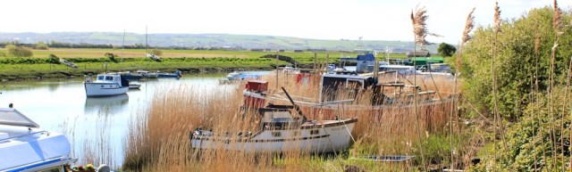 boats, Velator Quay, River Caen, Ruth walking the coast, Devon