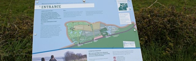 entrance Home Farm Marsh, Gaia Trust, Ruth's coast walking