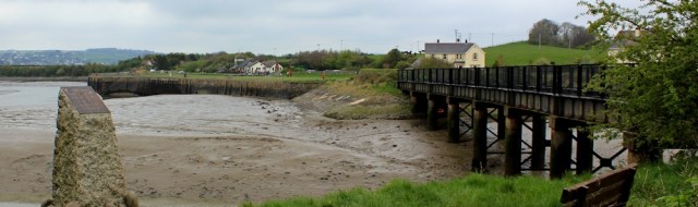 Fremington Pill, Ruth on her coast walk