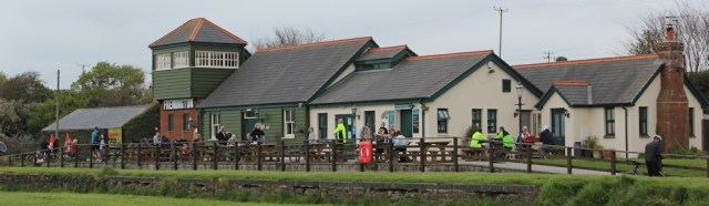 Bike hire and cafe, Fremington, Ruth on her coastal walk, Barnstaple
