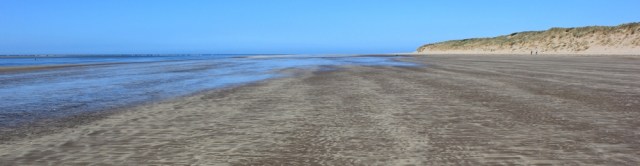 Saunton Sands, Ruth walking the coast of Devon