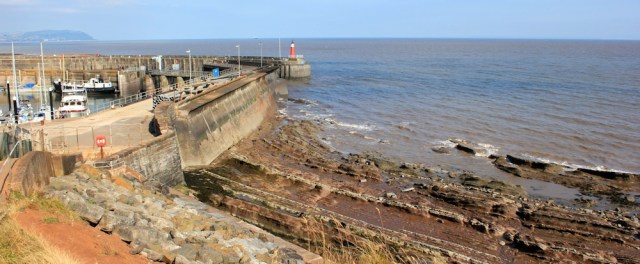 Watchet piers, Ruth's coastal walking, North Somerset