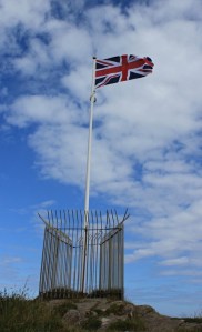 flag, Ruth's coast walk on Capstone Point, Ilfracombe